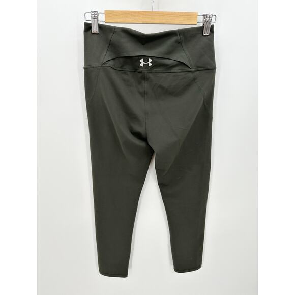 Under Armour Forest Green Fitted High Rise Ankle Leggings Womens Size Small - Picture 2 of 7